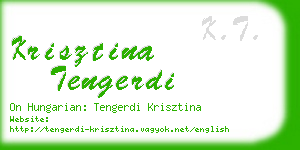 krisztina tengerdi business card